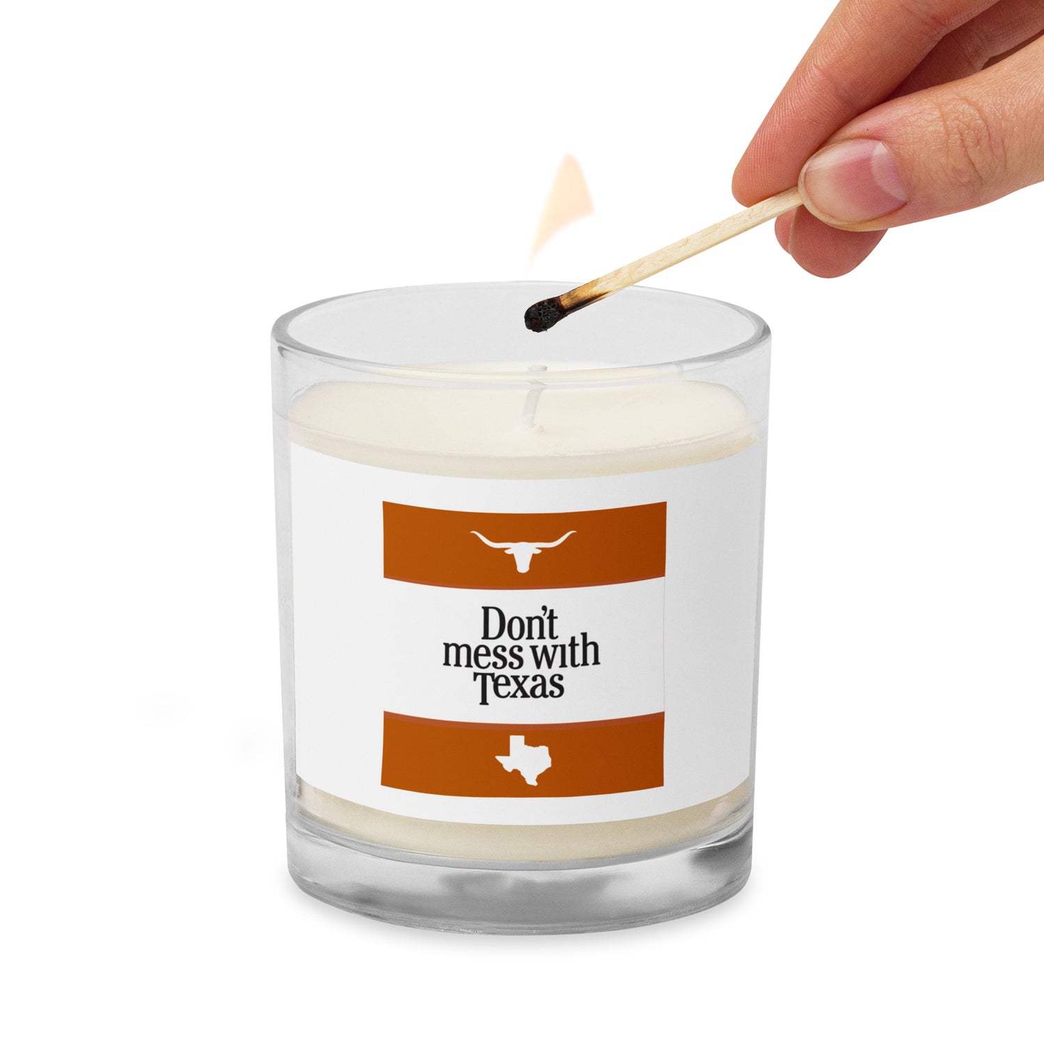 Glass jar soy wax candle