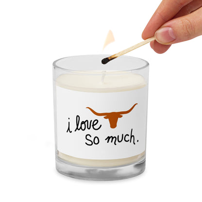 Glass jar soy wax candle