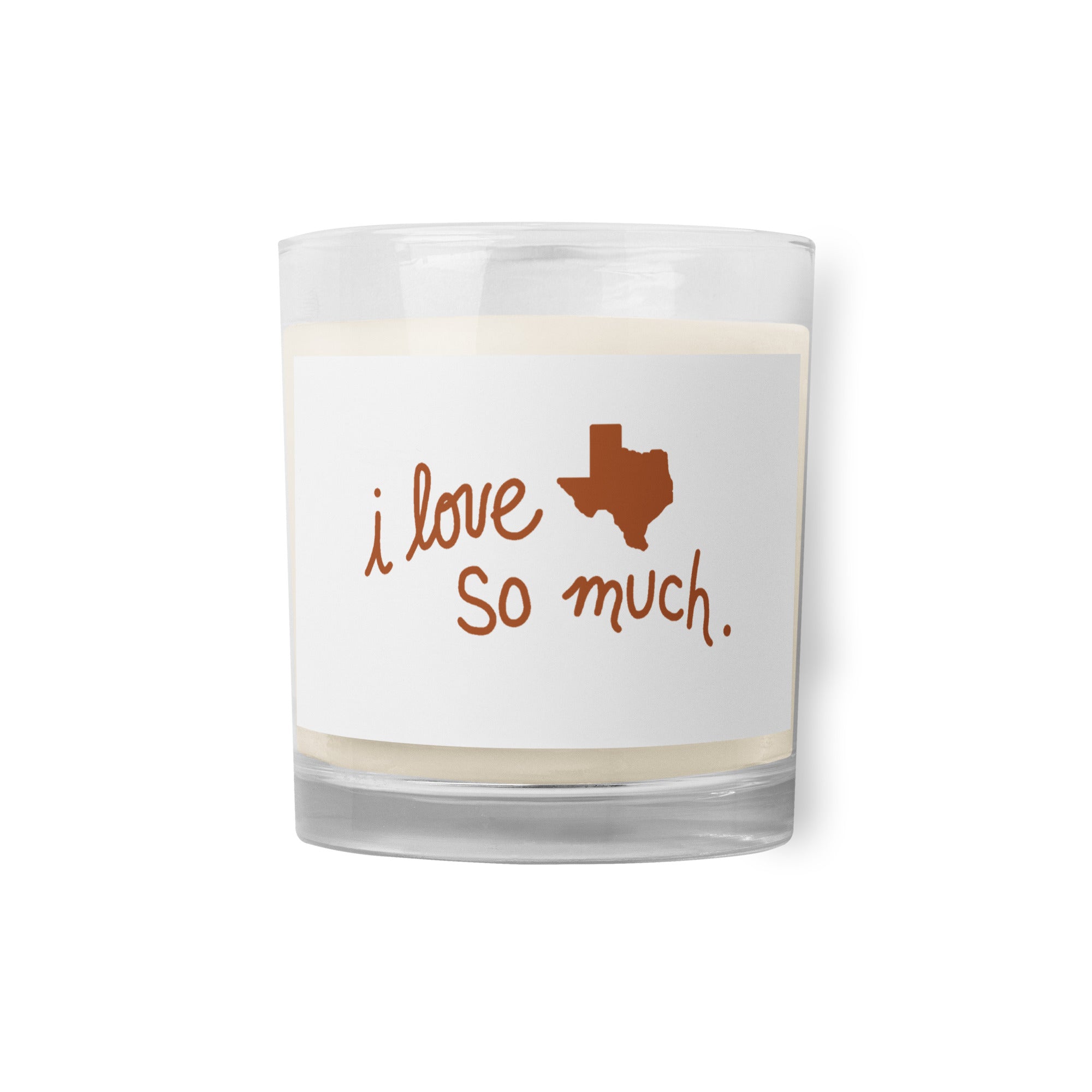 Glass jar soy wax candle