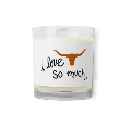 Glass jar soy wax candle