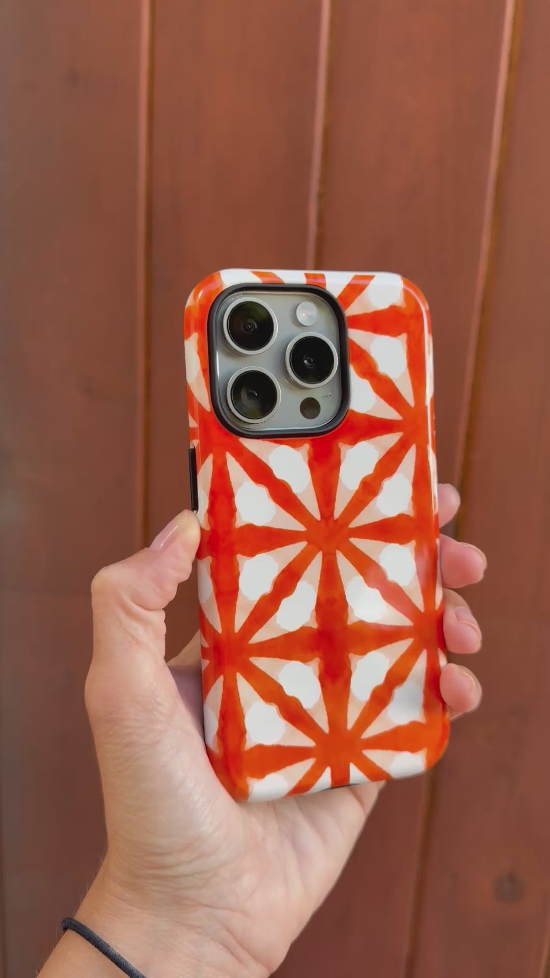 Burnt Orange Tribal Design Tough case for iPhone