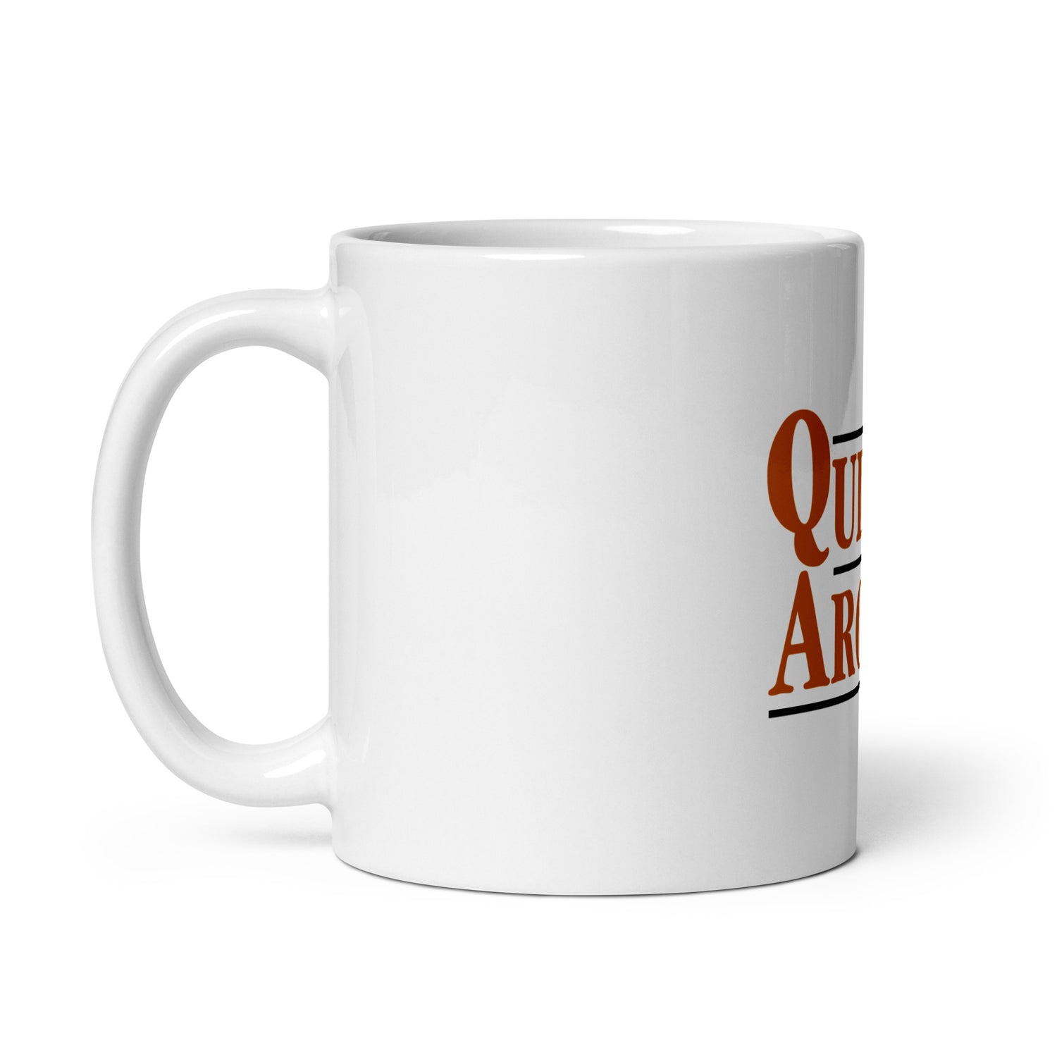 White glossy mug