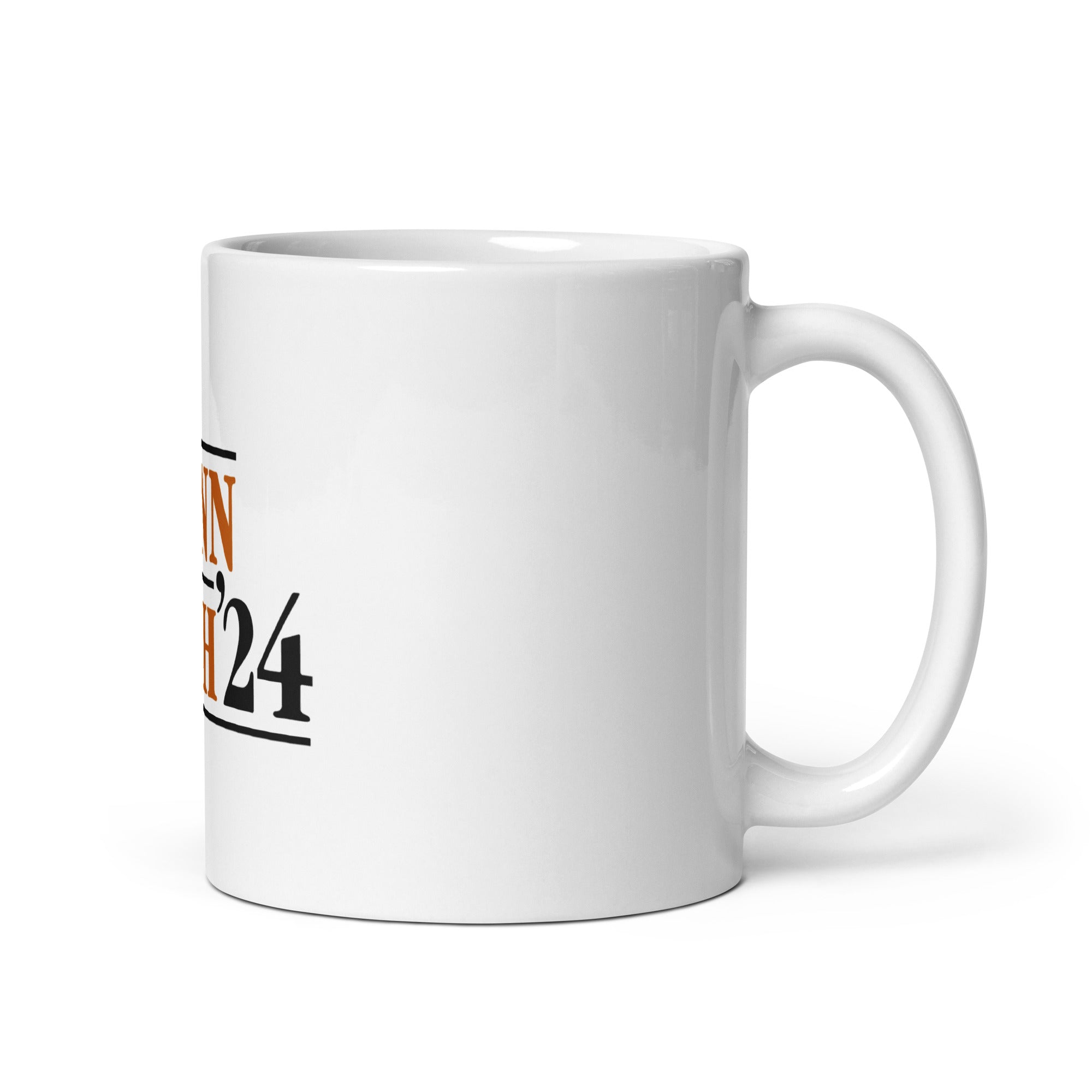 White glossy mug