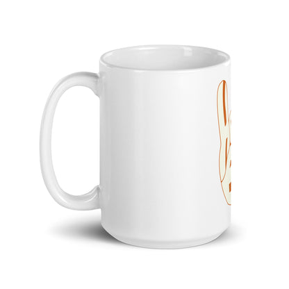 White glossy mug