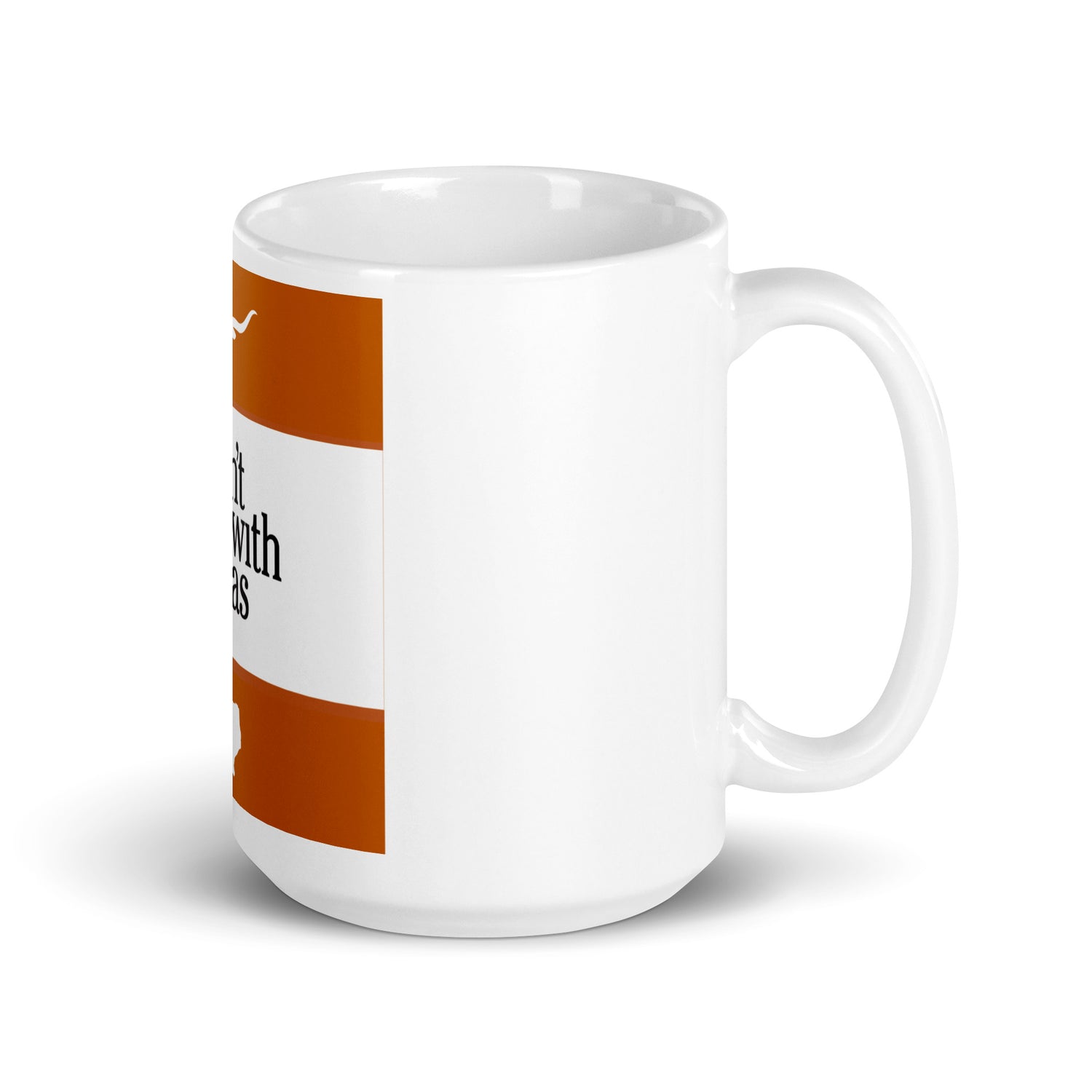 White glossy mug