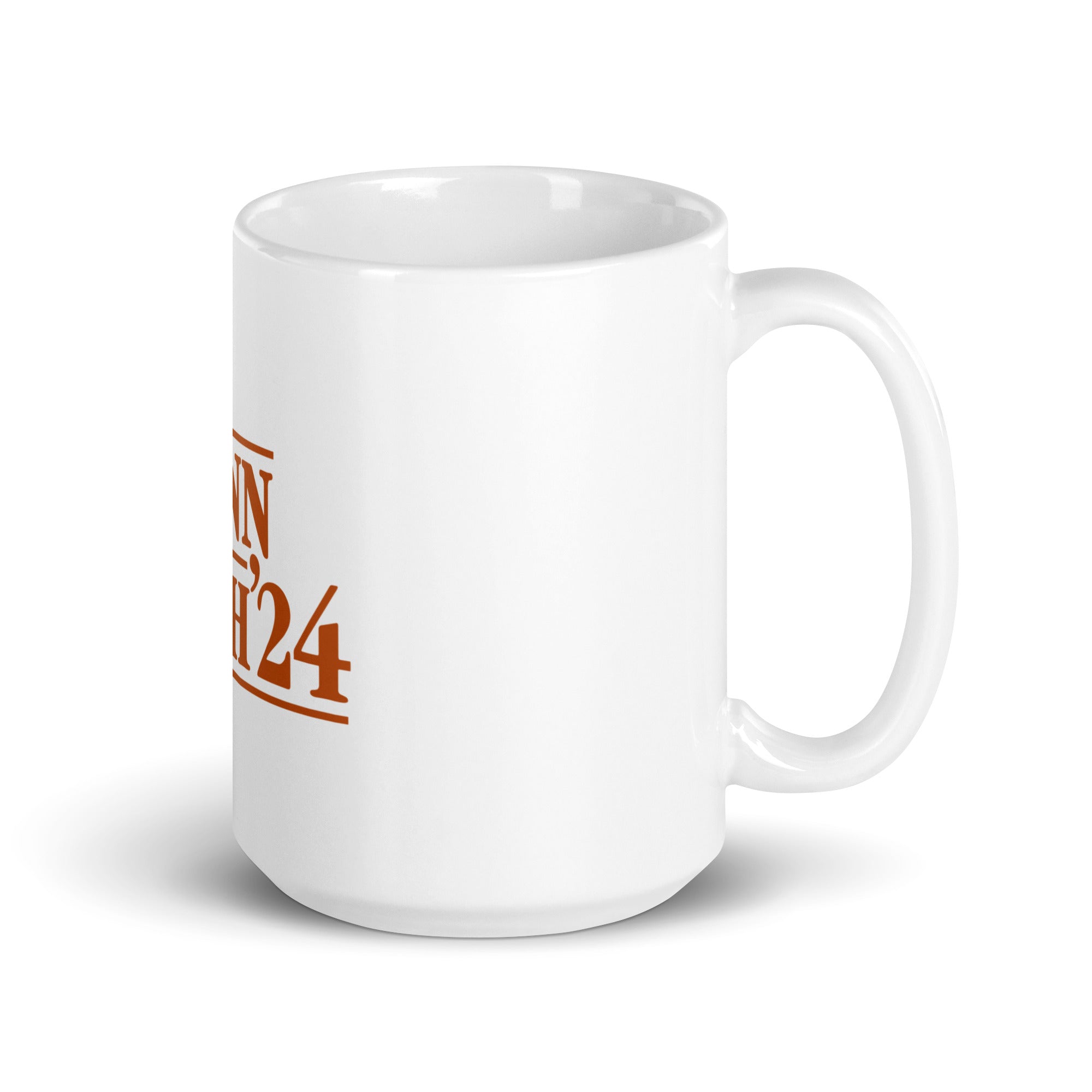 White glossy mug