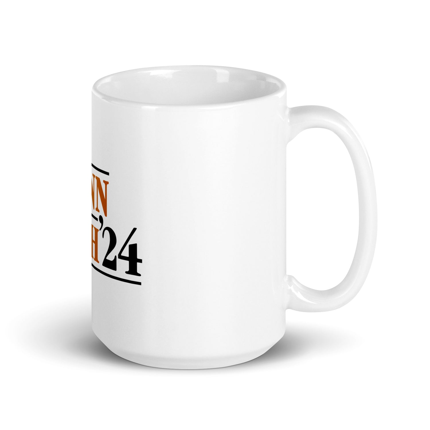 White glossy mug